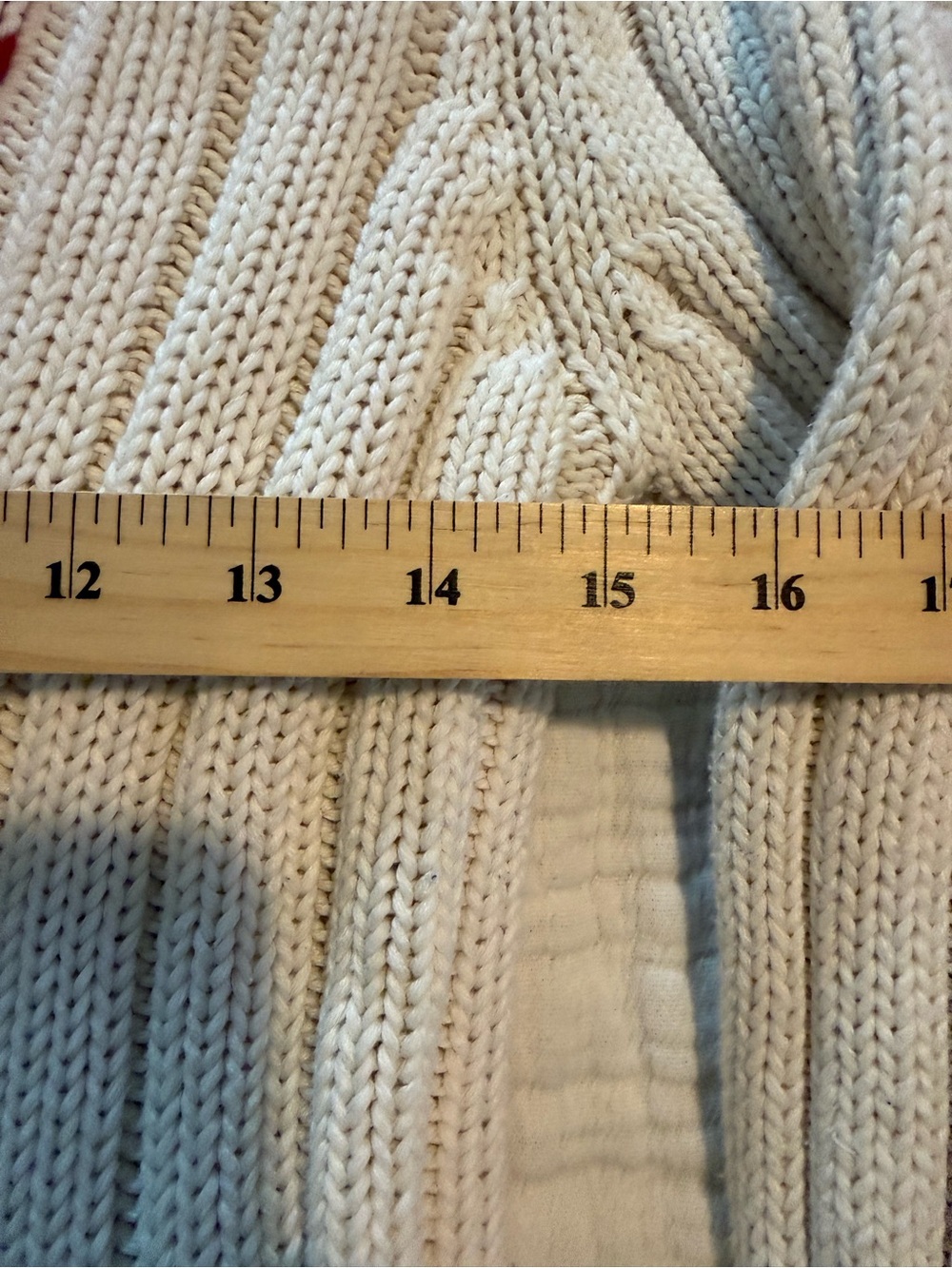 VTG Polo by Ralph Lauren Cream Ribbed Flag Sweater - Women's GUC 1344 - Picture 6 of 8